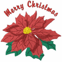Poinsettia Christmas embroidered shirts by Embroidery4U Poinsettia Christmas embroidered shirts