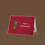 Poinsettia Christmas Faery Card cards