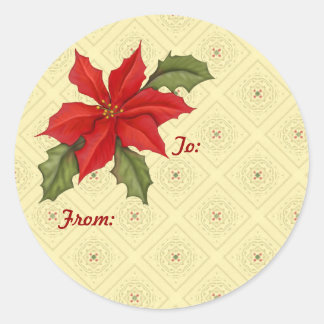 Poinsettia Stickers Zazzle