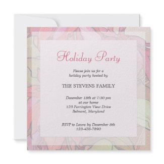 Poinsettia Christmas Holiday Party Invitations