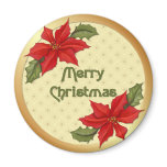 Poinsettia Christmas magnets