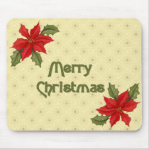 Poinsettia Christmas mousepads by Spice Poinsettia Christmas mousepads