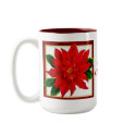 Poinsettia Christmas Mug
