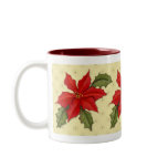Poinsettia Christmas Coffee Mugs