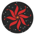 Poinsettia Christmas Sticker