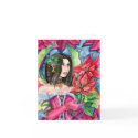 Poinsettia Fairy Note card- Christmas Holiday Art
