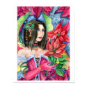 Poinsettia Fairy Print- Christmas Fantasy Art