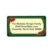 Poinsettia Frame address label