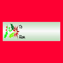 Poinsettia Gift Tag business cards by Paddydee56 Poinsettia Gift Tag business cards