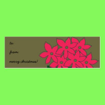 Poinsettia Gift Tag business cards