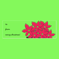 Poinsettia Gift Tag business cards