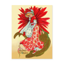 Poinsettia Girl postcards