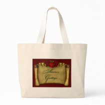 Poinsettia Happy Holidays bags