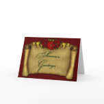 Poinsettia Happy Holidays cards