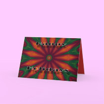 Poinsettia Happy Holidays Card