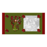 Poinsettia Happy Yule Faery Photo Card