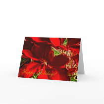 Poinsettia Holiday Greetings cards