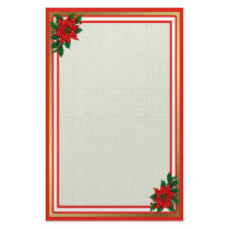 Poinsettia Holiday stationery by Spice Poinsettia Holiday stationery