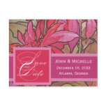 Poinsettia Holiday Wedding Save the Date Postcards