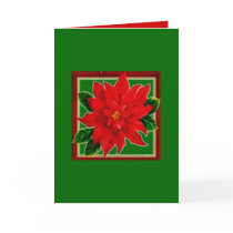 Poinsettia Holidays Card