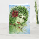 Poinsettia Holly Nymph Card
