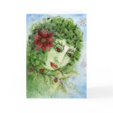 Poinsettia Holly Nymph Card