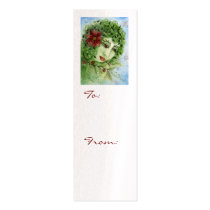 Poinsettia Holly Nymph Gift Tag profile cards