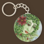 Poinsettia Holly Nymph Keychain keychains