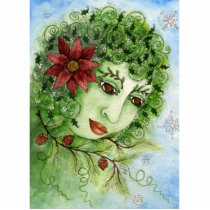 Poinsettia Holly Nymph Ornament photo sculptures by 13BlackCatsDesigns Poinsettia Holly Nymph Ornament photo sculptures