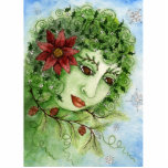 Poinsettia Holly Nymph Ornament Photo Cut Out
