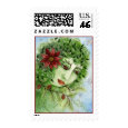 Poinsettia Holly Nymph Postage Stamp