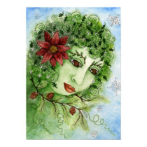 Poinsettia Holly Nymph Poster posters by 13BlackCatsDesigns Poinsettia Holly Nymph Poster posters