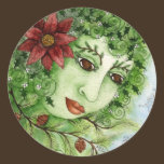 Poinsettia Holly Nymph Sticker stickers