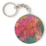 Poinsettia Image Key Chain