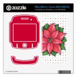 Poinsettia Joy dots Curve (8520/8530) Skin BlackBerry Curve Decal