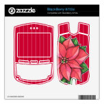 Poinsettia Joy red BlackBerry 8703e Skin
