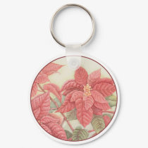 Poinsettia keychains