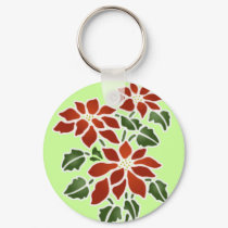 Poinsettia keychains