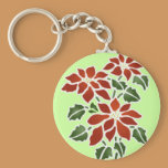 Poinsettia keychains