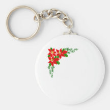 poinsettia keychains