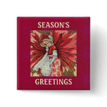 Poinsettia Lady Button