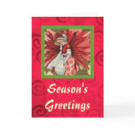 Poinsettia  Lady Christmas card