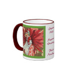 Poinsettia Lady mug