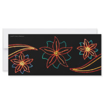 Poinsettia Lights Custom Rack Cards