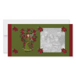 Poinsettia Merry Christmas Faery Photo Card