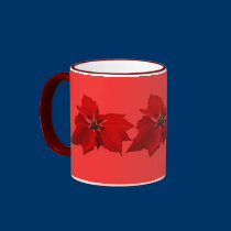 Poinsettia mugs
