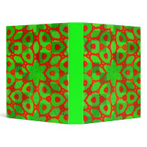 Poinsettia Pattern Avery Binder