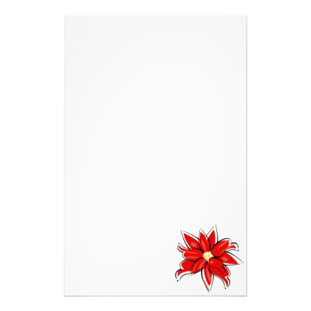 Poinsettia Personalized Stationery
