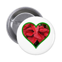 poinsettia pinback buttons