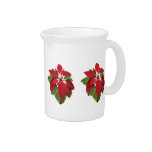 Poinsettia Plant Drink Pitchers